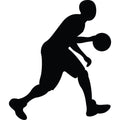 Basketball Player Silhouette Fabric Panel 13