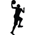 Basketball Player Silhouette Fabric Panel 17