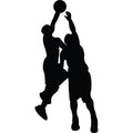 Basketball Player Silhouette Fabric Panel 18