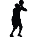Basketball Player Silhouette Fabric Panel 22