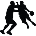 Basketball Player Silhouette Fabric Panel 23