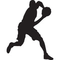 Basketball Player Silhouette Fabric Panel 3