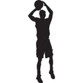 Basketball Player Silhouette Fabric Panel 4