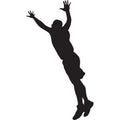 Basketball Player Silhouette Fabric Panel 5