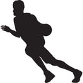 Basketball Player Silhouette Fabric Panel 6