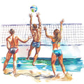 Beach Volleyball Fabric Panel 13