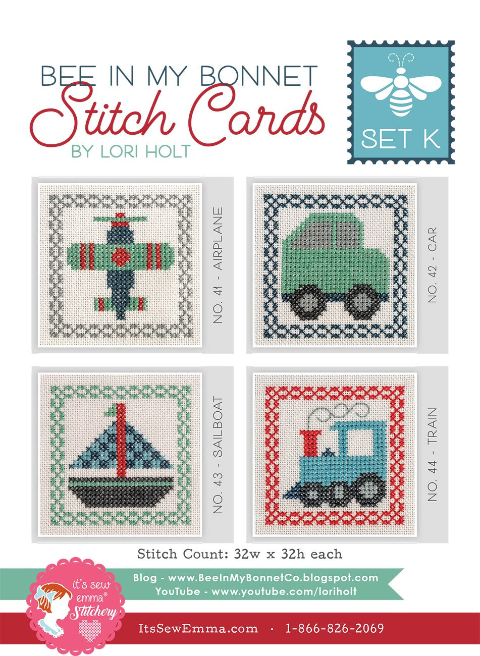Bee In My Bonnet Stitch Cards Set K