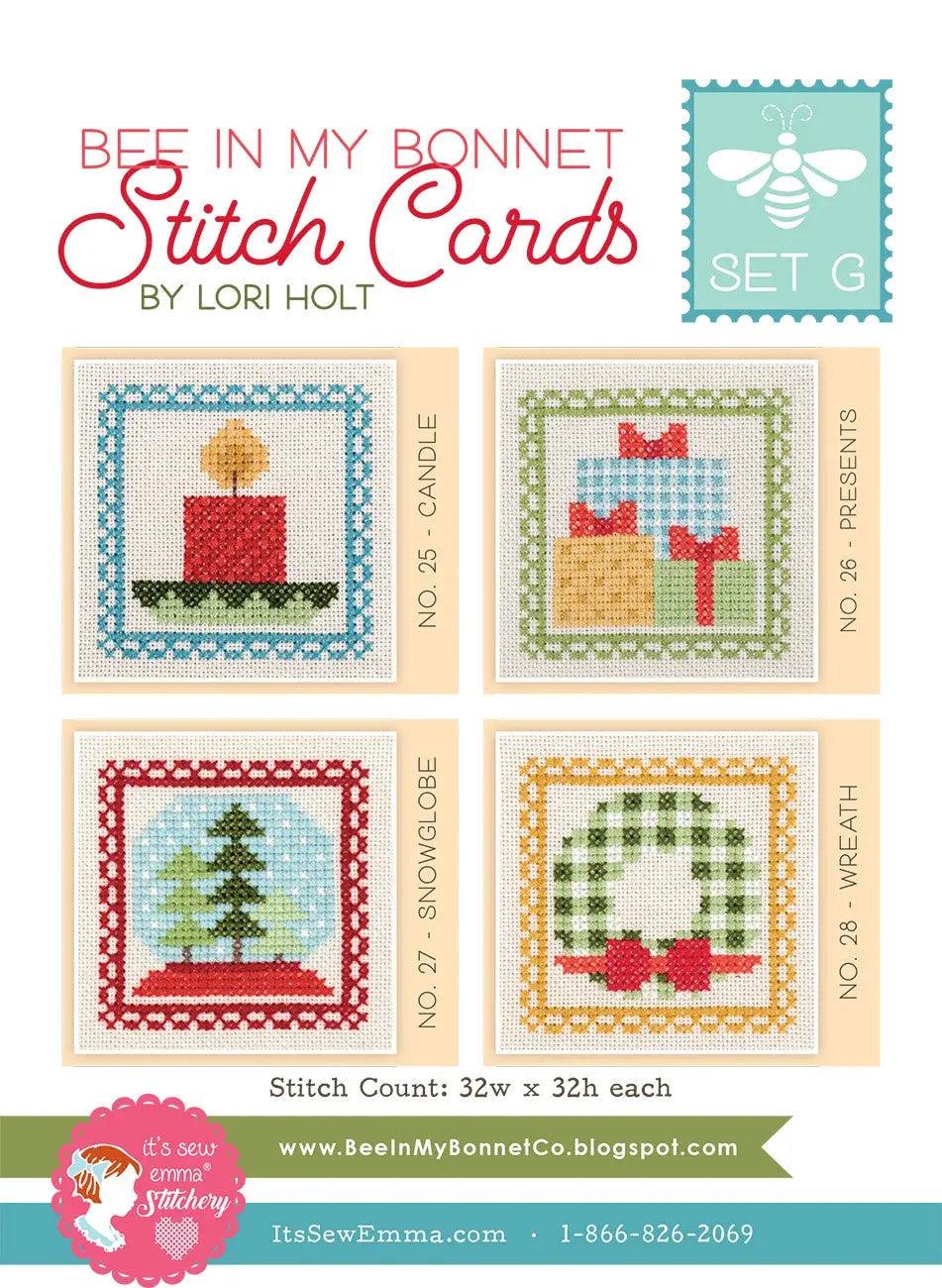 Bee in My Bonnet Stitch Cards Set G