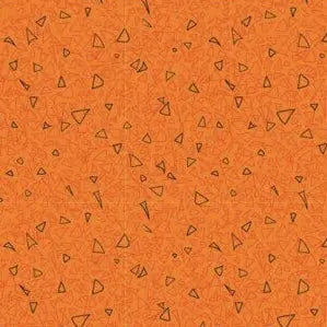 Best Bits - Triangles - Orange 44" / 45" Fabric Per Yard