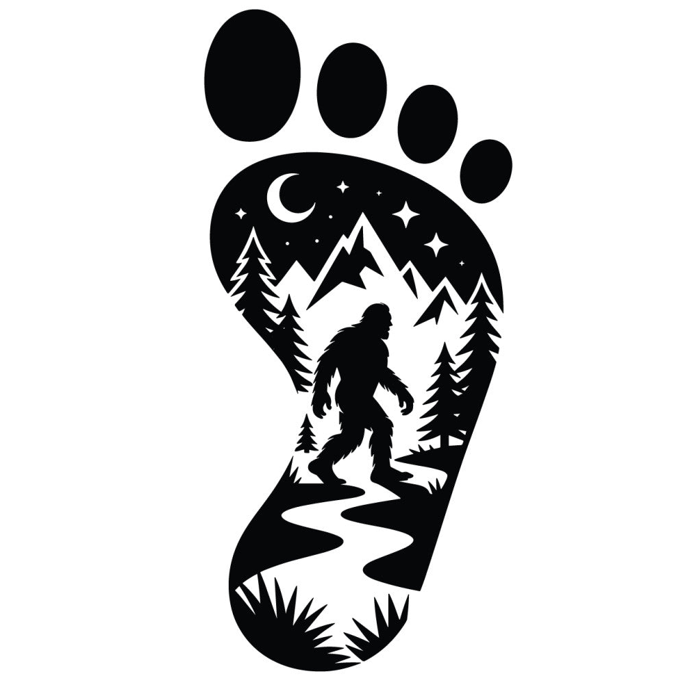 Big Foot Print Fabric Panel 1