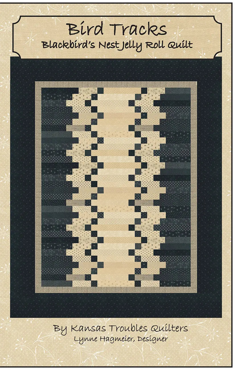 Bird Tracks Blackbird's Nest Jelly Roll Quilt