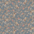 Birds and Butterflies Blue Meadow Blush 43"/44" Cotton Fabric Per Yard