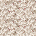 Birds and Butterflies White Meadow Blush 43"/44" Cotton Fabric Per Yard