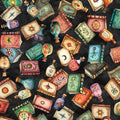 Black Books Toss Witchypoo Cotton 44"/45" Fabric Per Yard