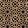 Black Canvas Backed Mandala Pro Lite Cork 1/2 yard