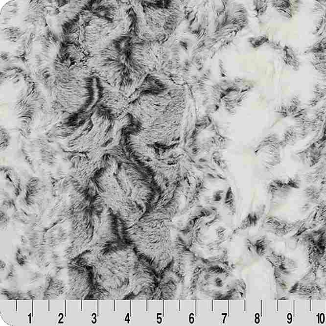Black Luxe Cuddle Snowy Owl 58/60" Fabric per yard