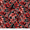 Black Red Leaves Scarlet's Treasure 44"/45" Cotton Fabric Per Yard