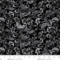 Black Scrolls Scarlet's Treasure 44"/45" Cotton Fabric Per Yard