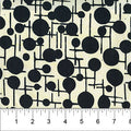 Black & Cream Retro Dot Grid Bubble Pop 83703-11 Cotton 44/45 Fabric Per Yard