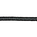 Black & White Geometric Jacquard Denim Trim, 0.75" X 5 Yard Roll - Boho Woven Upholstery & Sewing Trim