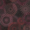 Black and Maroon Operetta Lace Flowers Cotton 43"/44" Fabric Per Yard
