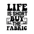 Black and White Buy the Fabric Panel