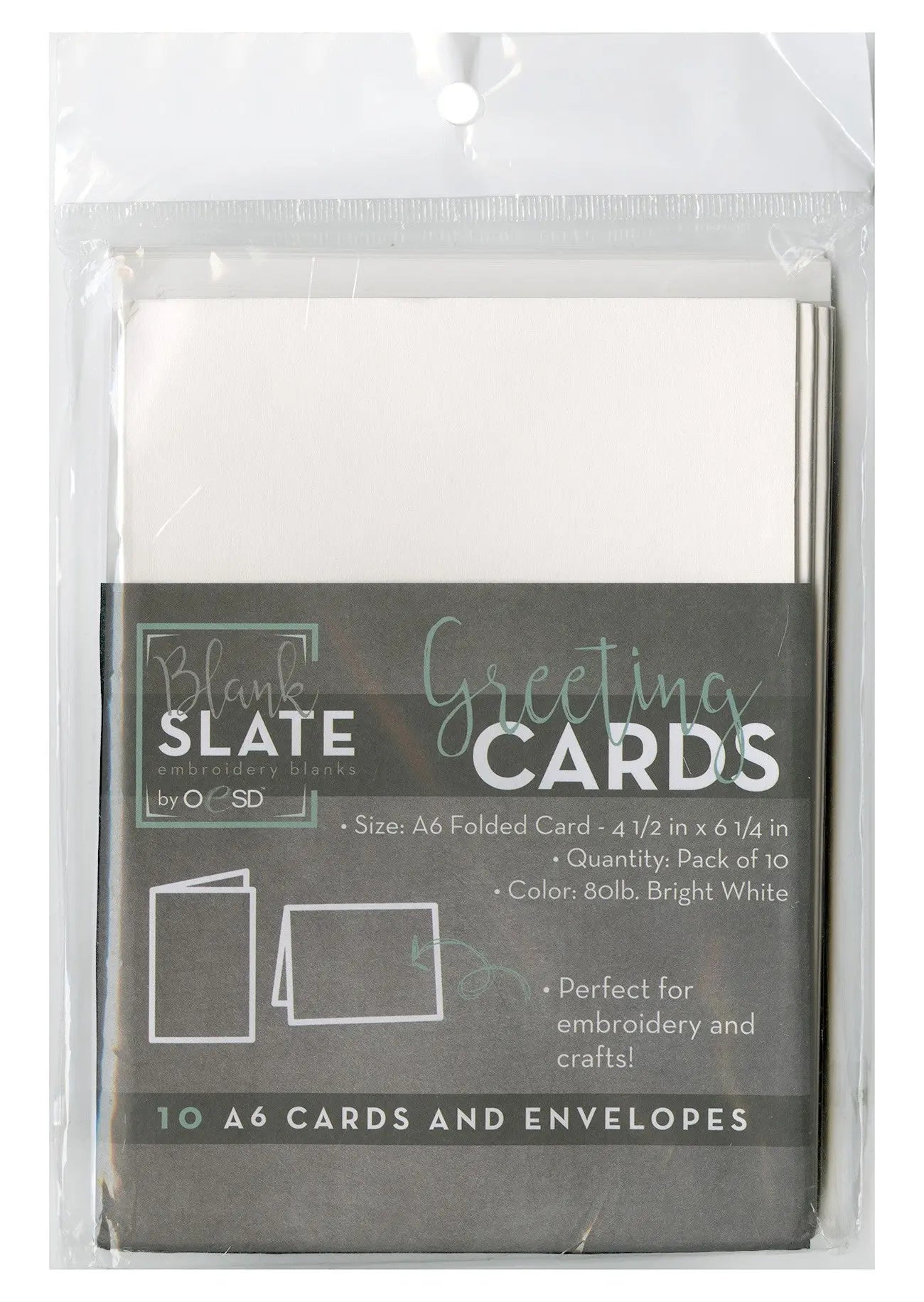 Blank Greeting Cards & Envelopes Size A6 10pk