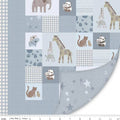 Blue Double Lush Velvet 58/60" Blue Safari Stargazing