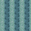 Blue Floral Awning Stripe Lost Gardens of Heligan Cotton 43"/44" Fabric Per Yard