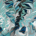 Blue Green Turquoise Fluid Fern Virtuoso Cotton 44"/45" Fabric Per Yard