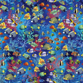 Blue Jewel of the Sea Cotton Wideback Fabric per yard