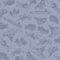 Blue Military Convoy Path to Freedom Cotton 44"/45" Fabric Per Yard