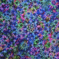 Blue Purple Multicolor Quilt Back - Dancin' Dahlias 108" wide Fabric per yard