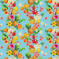 Blue Tropicana Tropical Stripes Cotton Wideback Fabric - ( 1 1/2 Yard Pack )