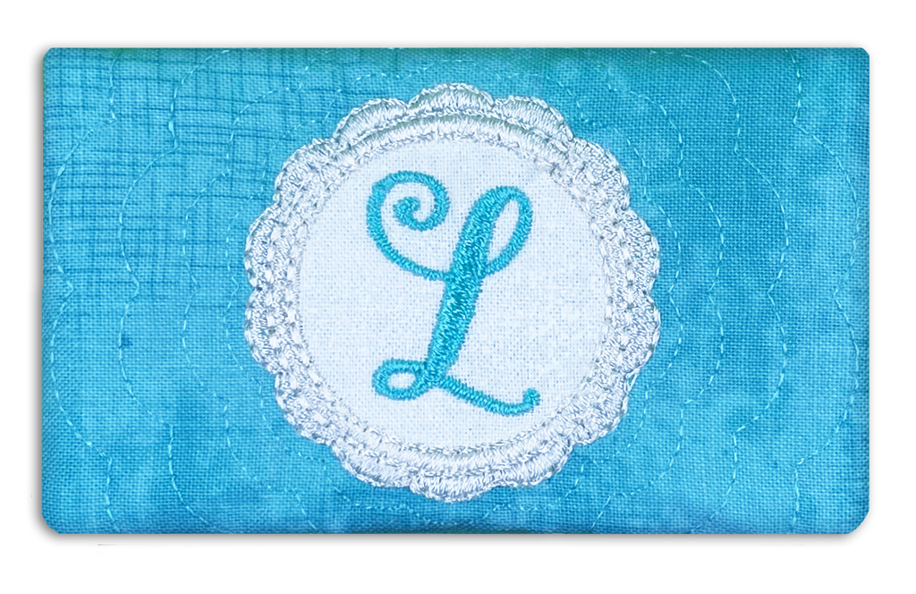 Monogrammed Card Case In the Hoop Machine Embroidery Design Set Pickle Pie Designs