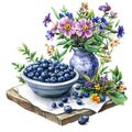 Blueberry Gardens Fabric Panel 16