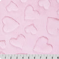 Blush Embossed Heart Cuddle 58/60" Fabric Per Yard