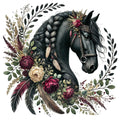 Boho Horses Fabric Panel 1