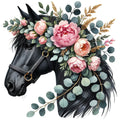 Boho Horses Fabric Panel 18