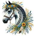 Boho Horses Fabric Panel 2