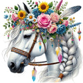 Boho Horses Fabric Panel 25