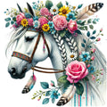 Boho Horses Fabric Panel 26