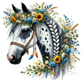 Boho Horses Fabric Panel 4