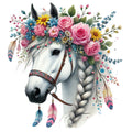 Boho Horses Fabric Panel 7