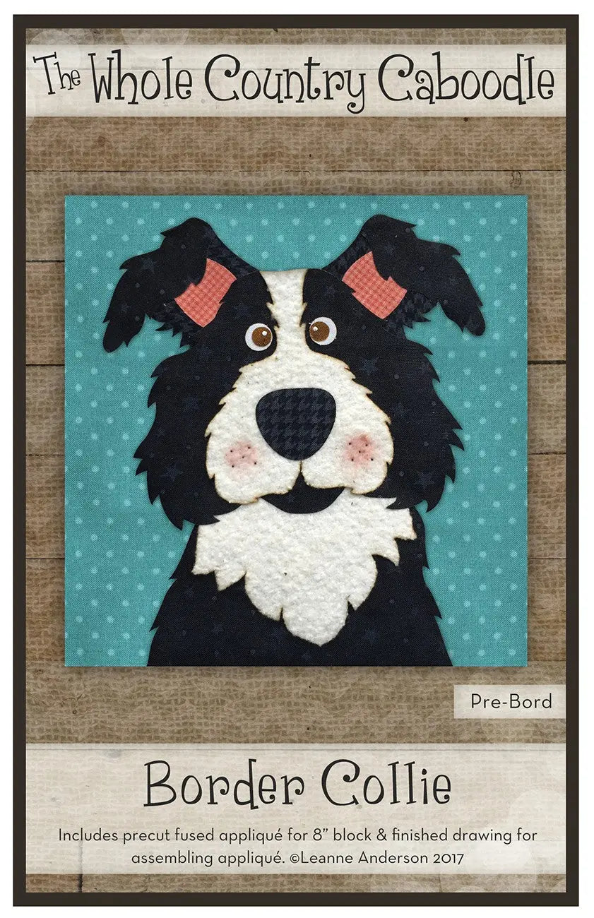 Border Collie Precut Fused Applique Pack
