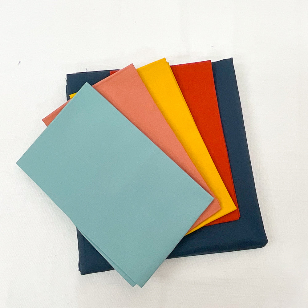 Boundless Coordinated Stash Builder Bundle - Color Block  - various solid fabrics 3 1/4 yards total