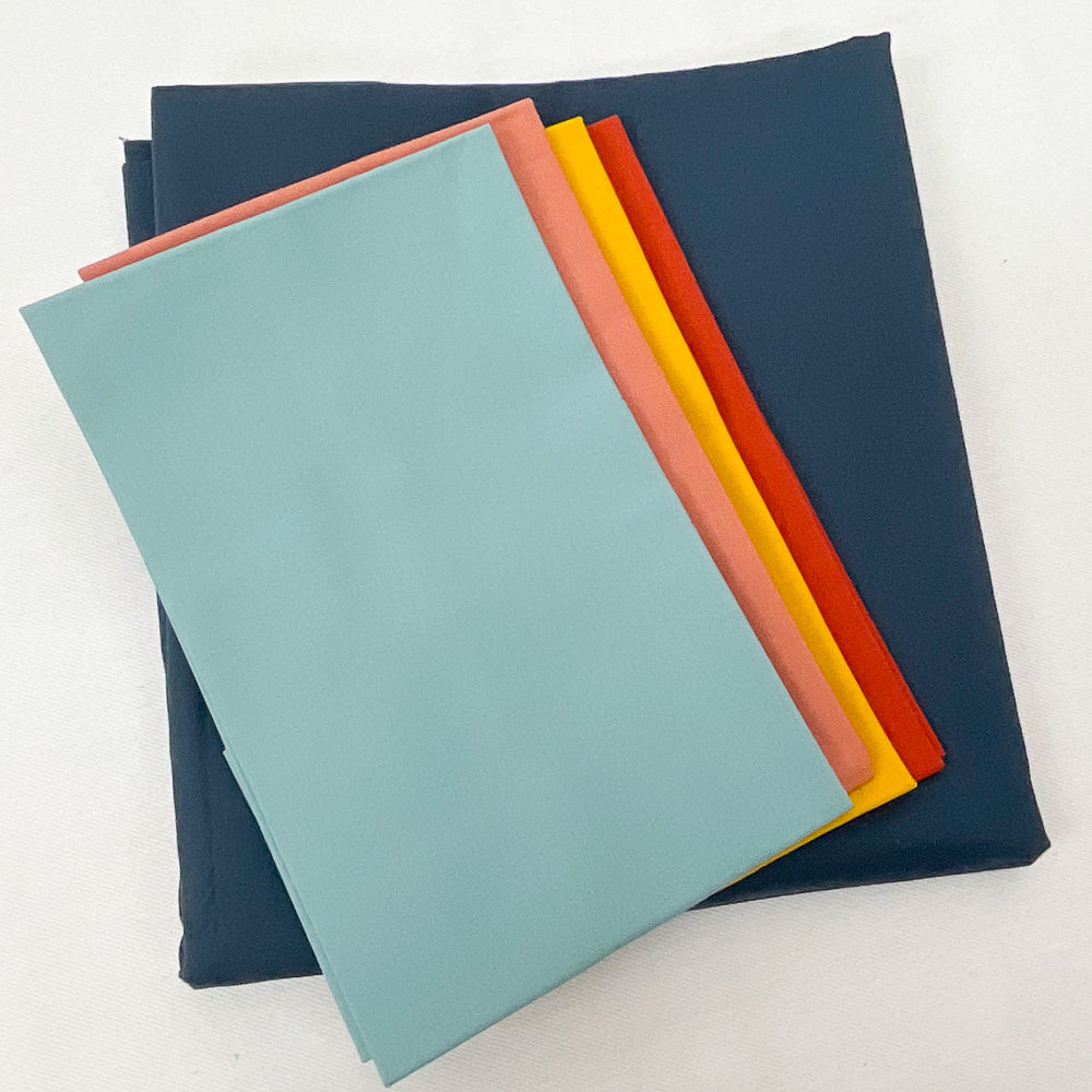 Boundless Coordinated Stash Builder Bundle - Color Block  - various solid fabrics 3 1/4 yards total
