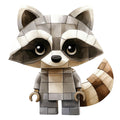 Building Bricks Animals Fabric Panel 26