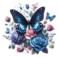 Butterflies and Flowers Fabric Panel 11