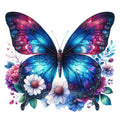 Butterflies and Flowers Fabric Panel 19